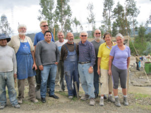 Gruppenfoto auf der Baustelle